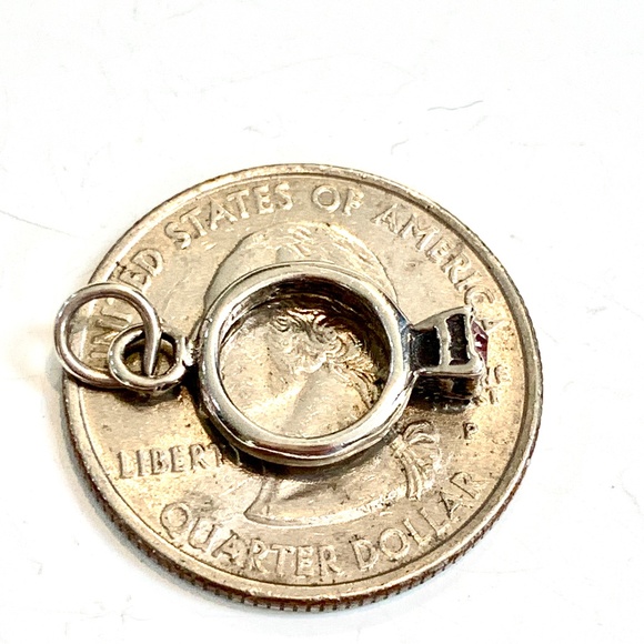 June Birthstone Ring Sterling Silver Jewelry Charm #cz - Picture 3 of 4